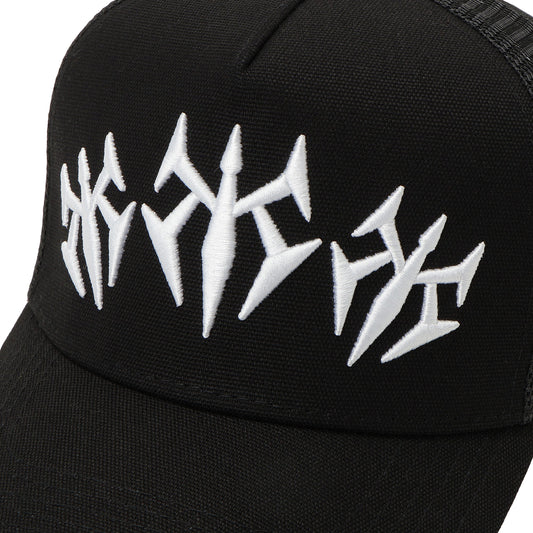 KS TRIPLE LOGO TRUCKER HAT (BLACK)